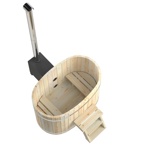 Holzbadezuber oval