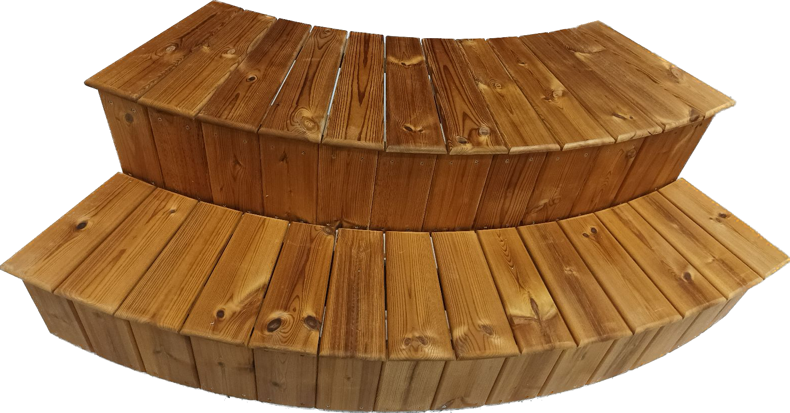 Runde extra breite Treppe - Fichte Runde extra breite Treppe - Fichte
