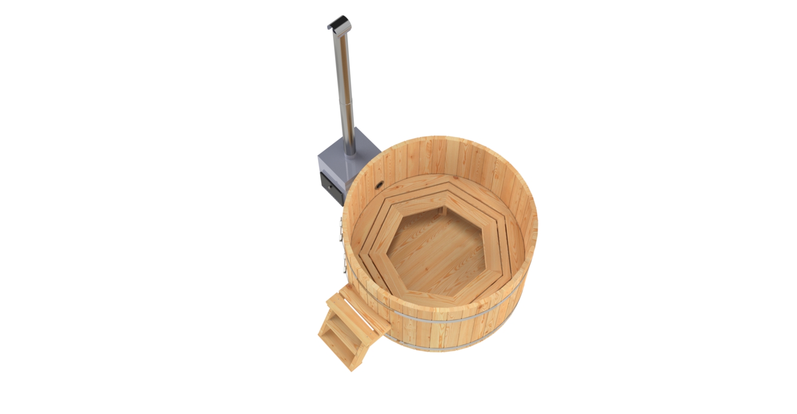 Holzbadezuber Rund