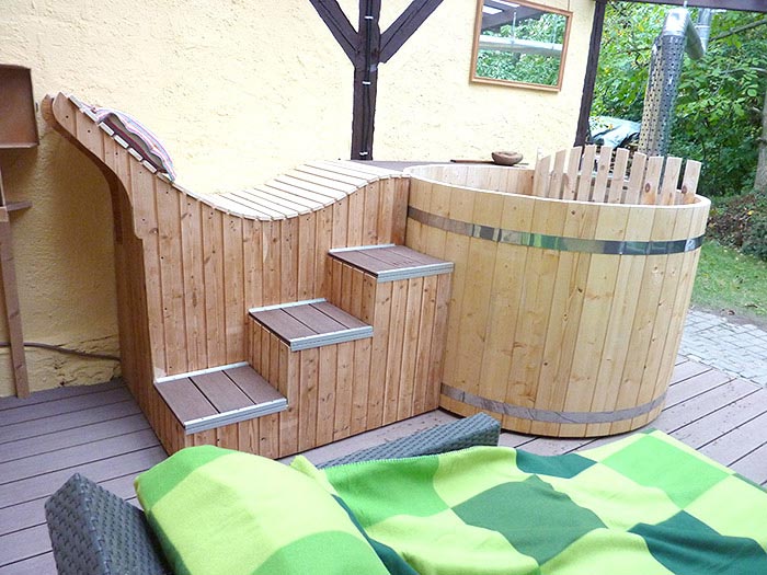 Holzbadezuber Rund