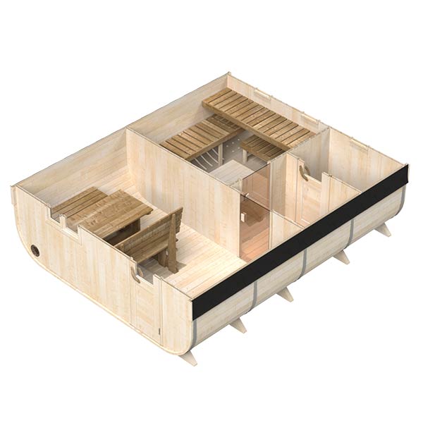 Fass-Sauna Oval XL