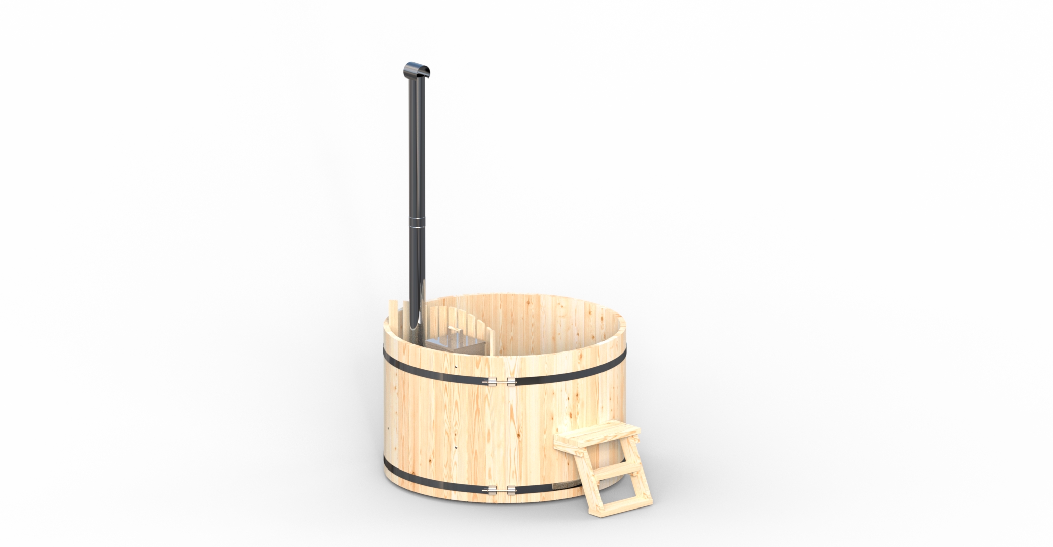 Holzbadezuber Rund
