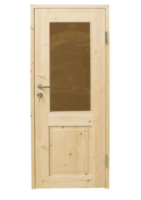 Holztür - abschließbar - Scheibe klar