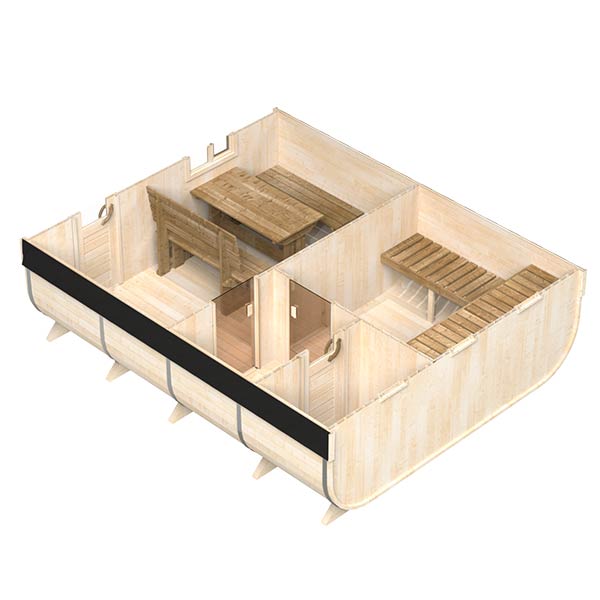 Fass-Sauna Oval XL