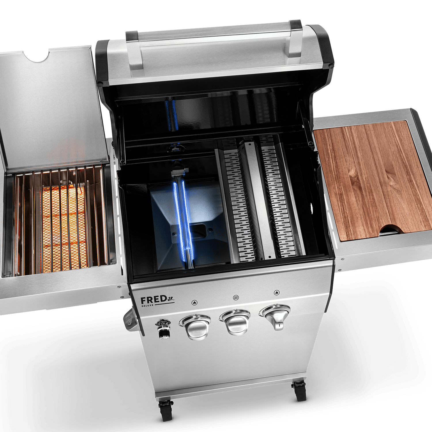 FRED Jr. 2Brenner in Edelstahl oder Black Series Edelstahl ZUBHFJ2E