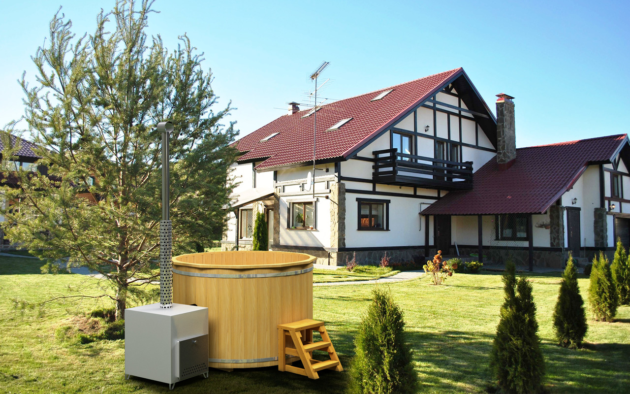 Holzbadezuber Rund