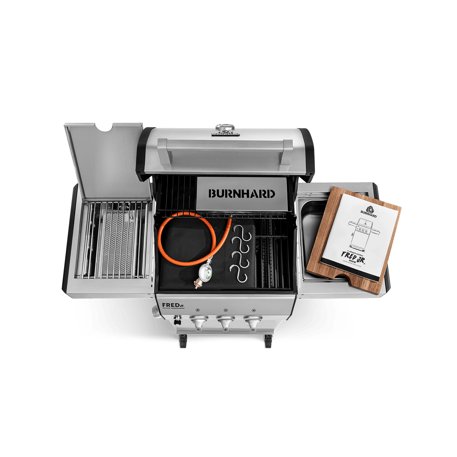 FRED Jr. 2Brenner in Edelstahl oder Black Series Edelstahl ZUBHFJ2E