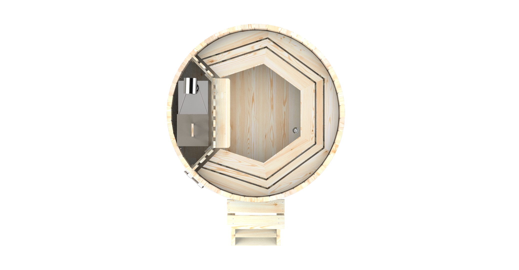 Holzbadezuber Rund