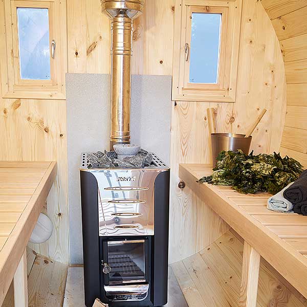 Fass-Sauna 3m mit Vorraum