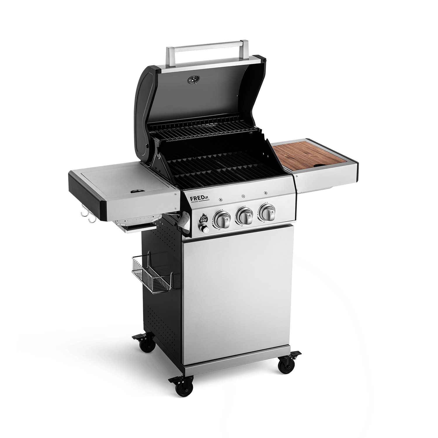FRED Jr. 2Brenner in Edelstahl oder Black Series Edelstahl ZUBHFJ2E