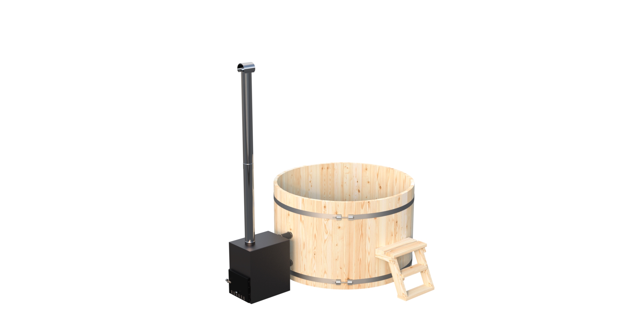 Holzbadezuber Rund