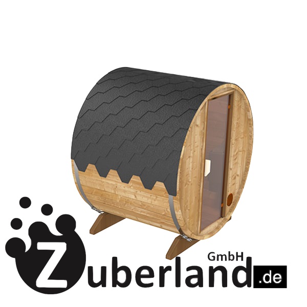 Fass Sauna 1,6m mit Vollpanorama