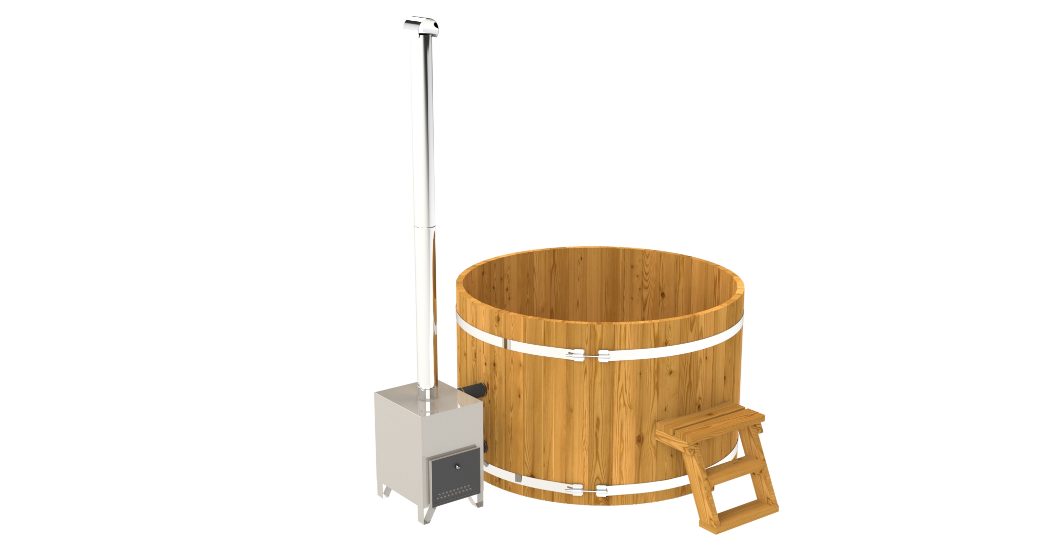 Holzbadezuber Rund