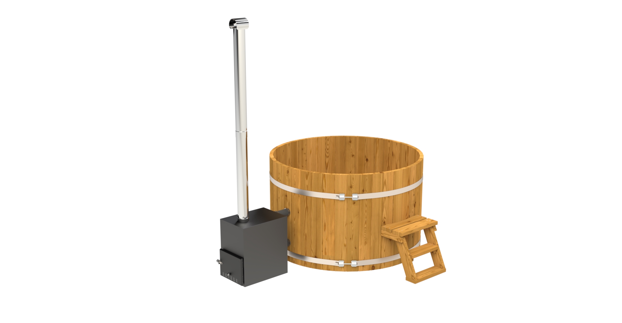 Holzbadezuber Rund